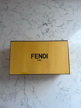 Fendi Roma Yellow and Black Logo Gift Box